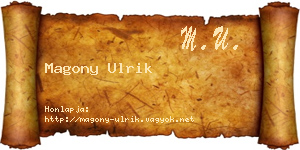 Magony Ulrik névjegykártya
